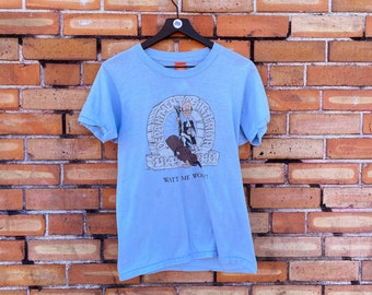 vintage 80s blue department of interior tee / s small