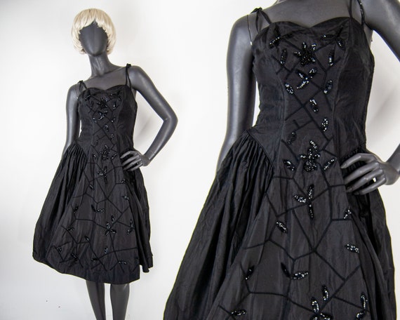 50s Fred Perlberg Sequin Swing Dress XS / S