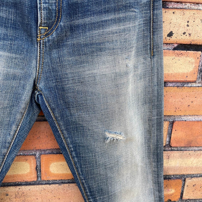 r 13 blue grey japanese selvedge denim jeans / 28 image 5