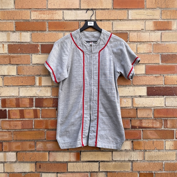 vintage 50s/60s grey baseball jersey / s small - image 1