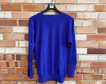 stella mccartney blue merino wool sweater / osfm one size fits most