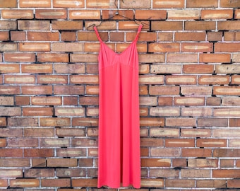 zimmermann coral pink slip dress / 1 s small