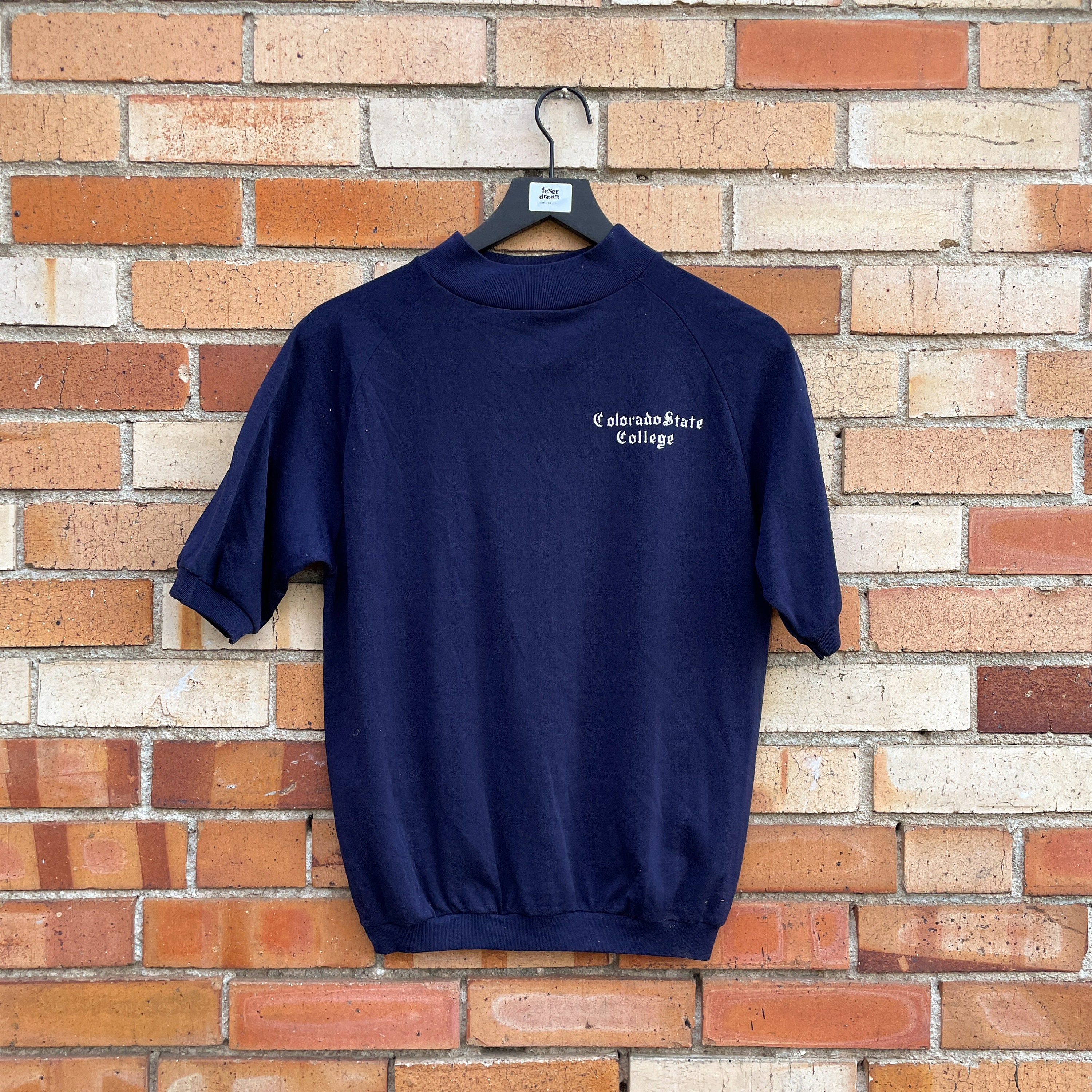 vintage 60s blue colorado state college short sleeve shirt / s m small medium 