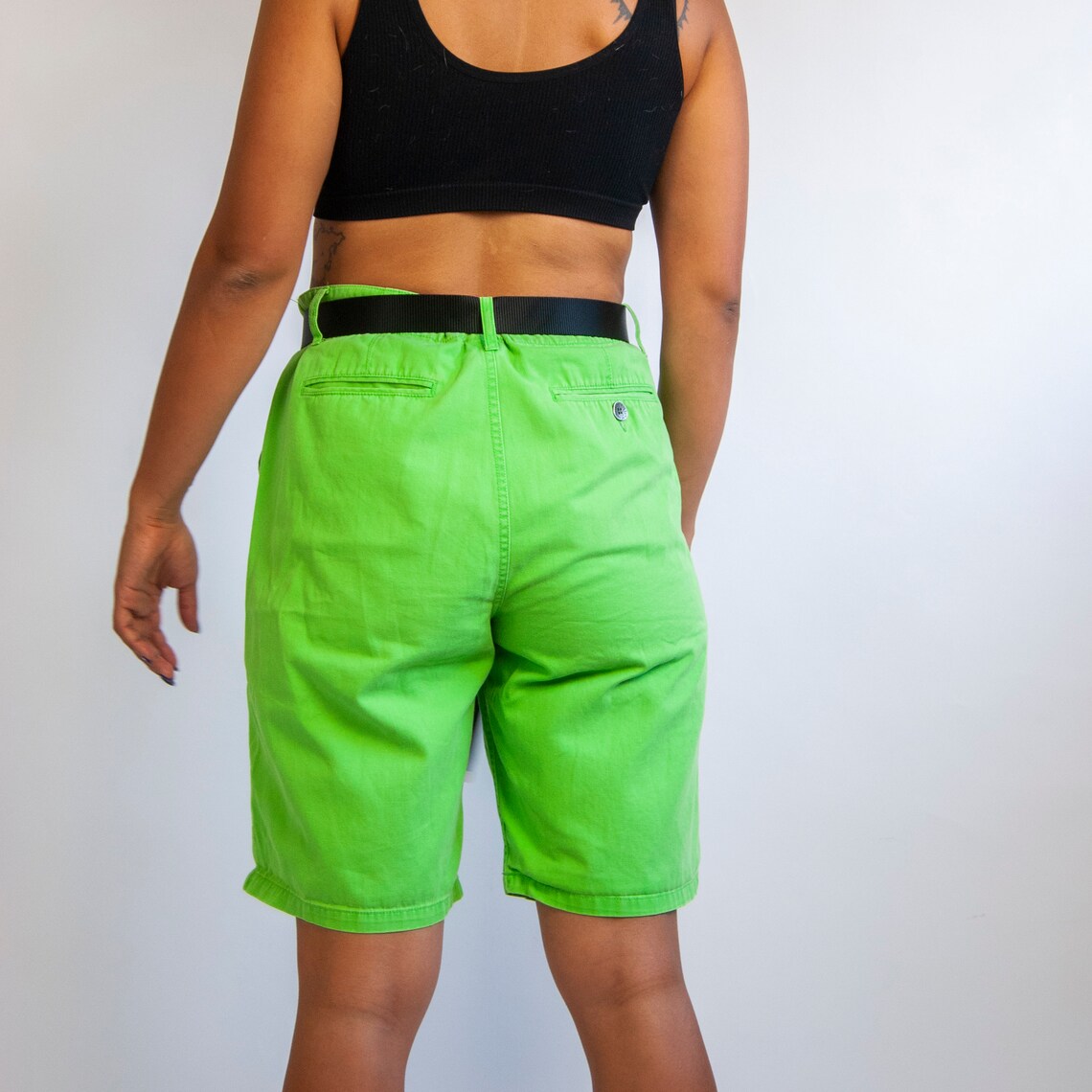 90s/Y2k Lime Green Shorts Mens 33 L large / relaxed board Etsy
