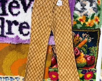 Vintage 70s deadstock Maverick rattlesnake print pants / 27” waist xs small
