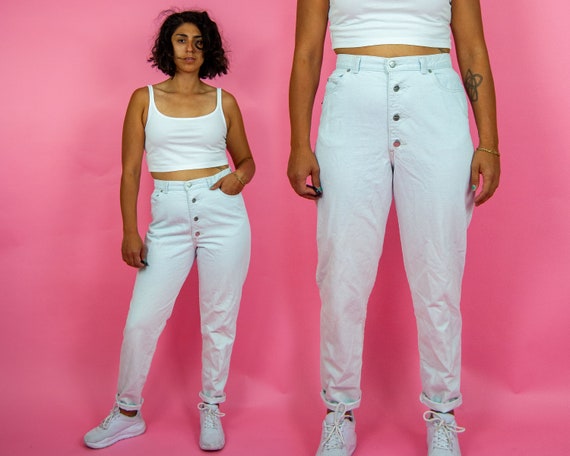 80s High Waist Mom Jeans 32" / L