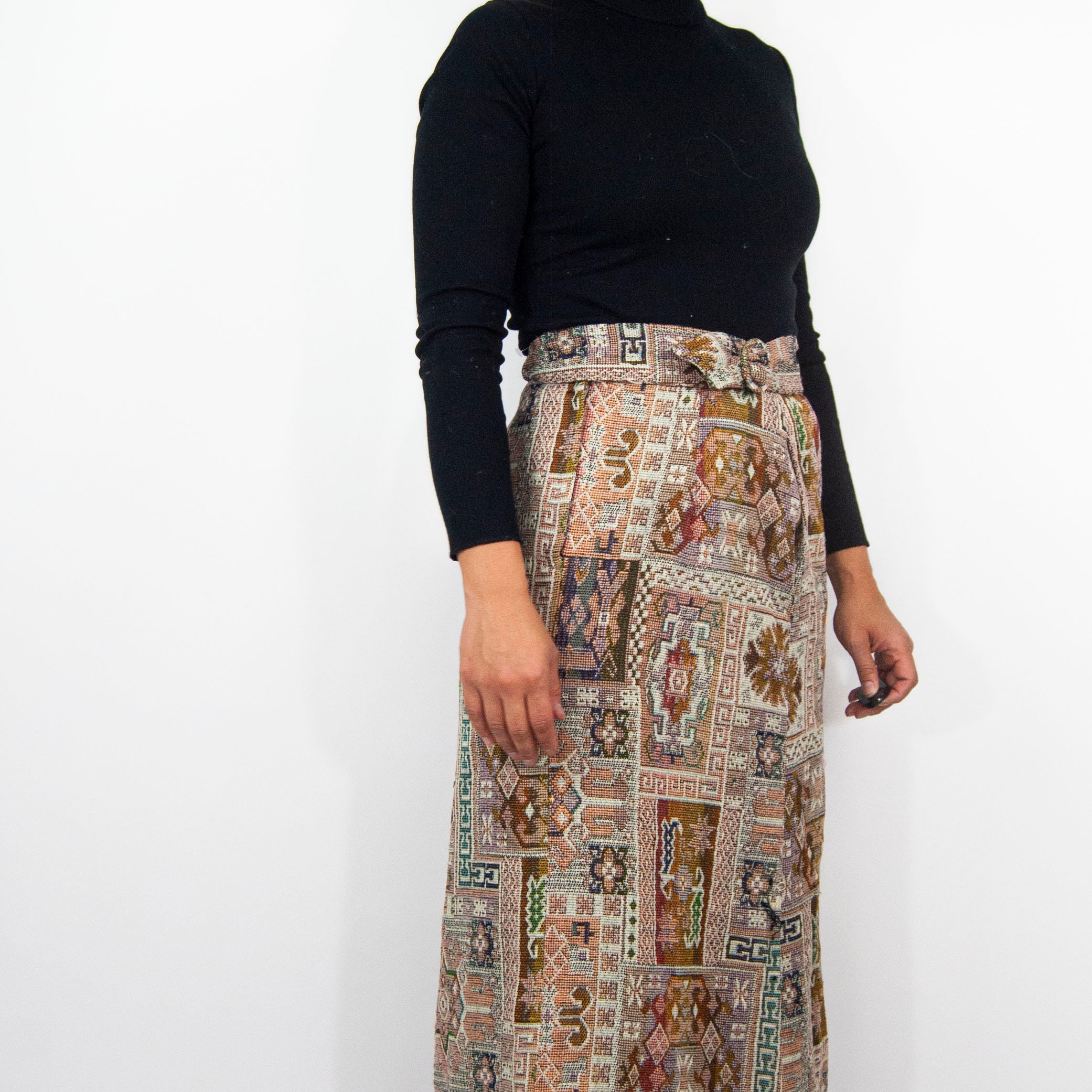 70s Tapestry Skirt M Medium / L Large / 29 30 / High waist Etsy