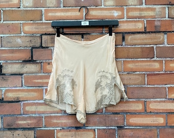 vintage 30s/40s pale pink silk tap shorts  / 26" xs s extra small