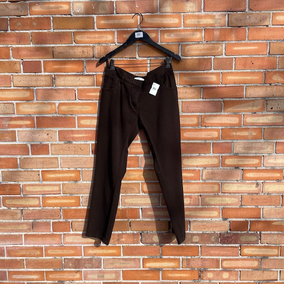 vintage y2k brown wool Prada low rise pants / 44 m