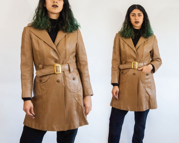 60s Leather Trench L