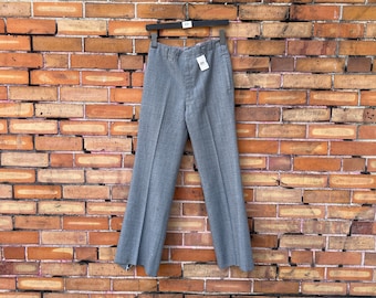vintage 70s grey striped trousers / 27" 4 s small