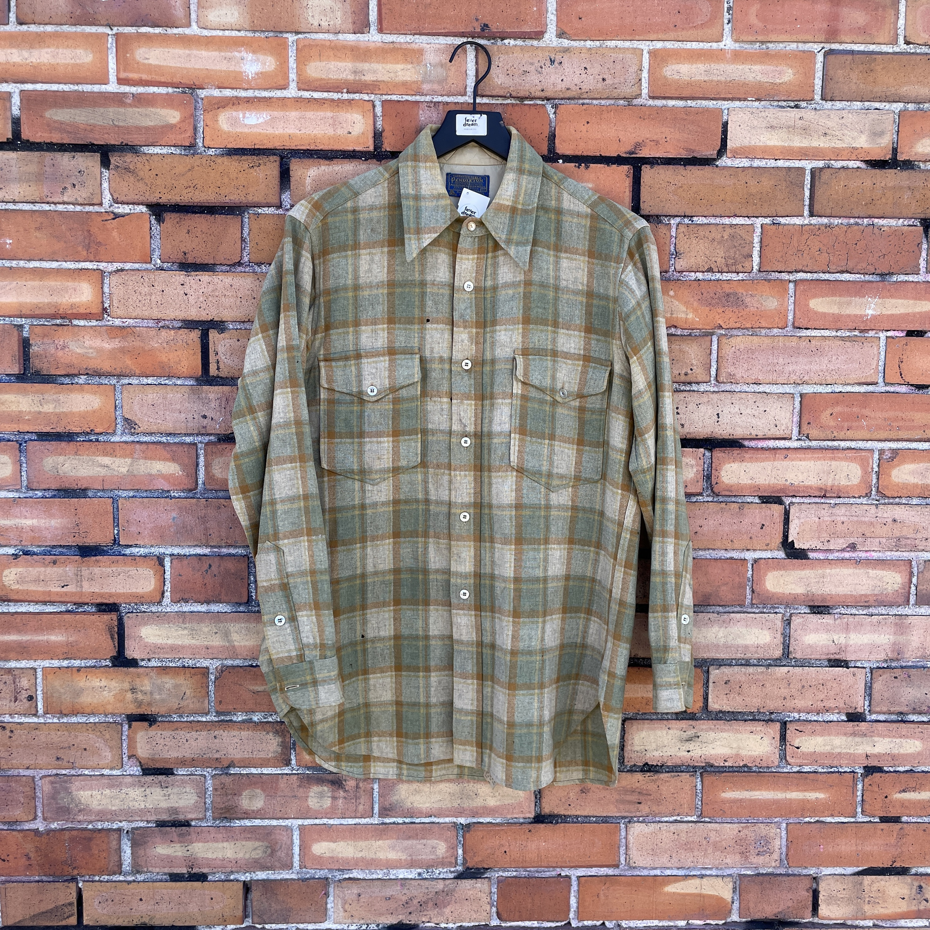 Vintage 60s/70s Pendleton Yellow Tan Wool Shirt / M Medium - Etsy