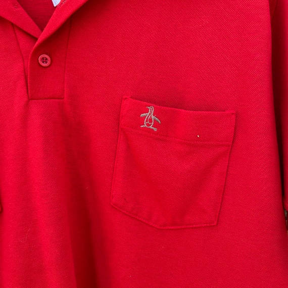 vintage 80s red munsingwear polo / xl extra large - image 6