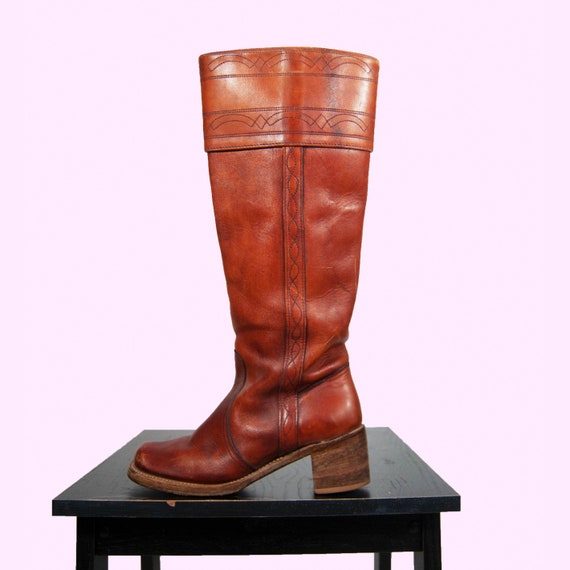 70s Miss Capezio Western Knee High Boots US 6.5 /