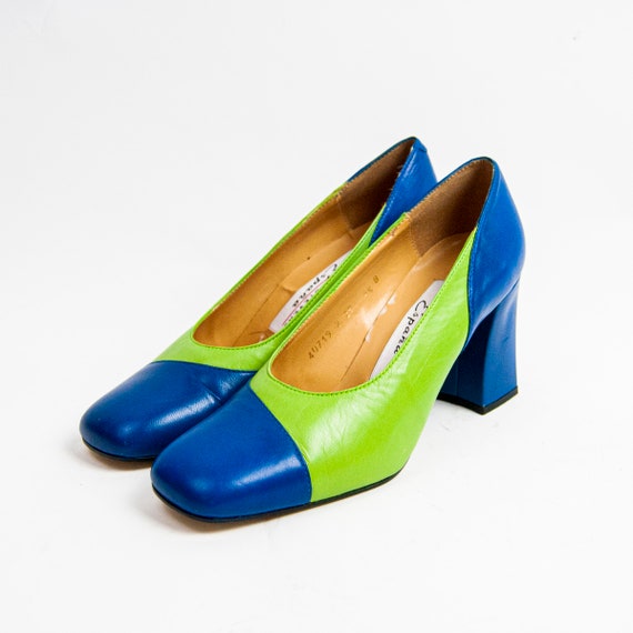 blue green heels