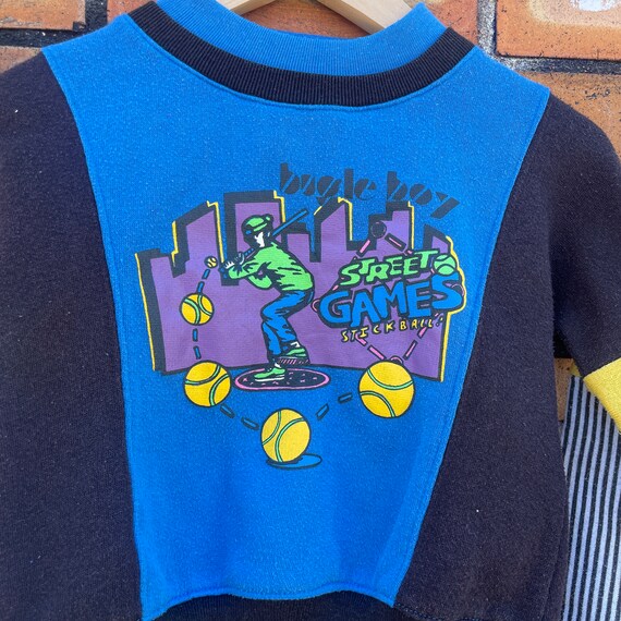 vintage 80s/90s kids blue bugle boy sweatshirt / … - image 4