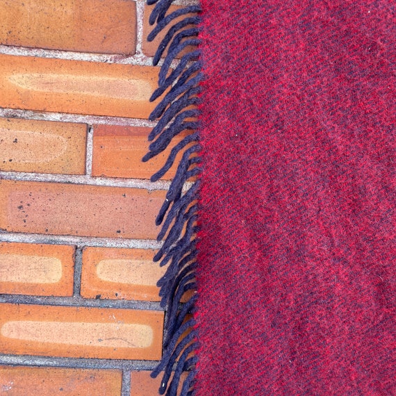 Vintage Red Early s of Whitney Cotswold Throw Wool Blanket 49in X 68in Etsy Canada