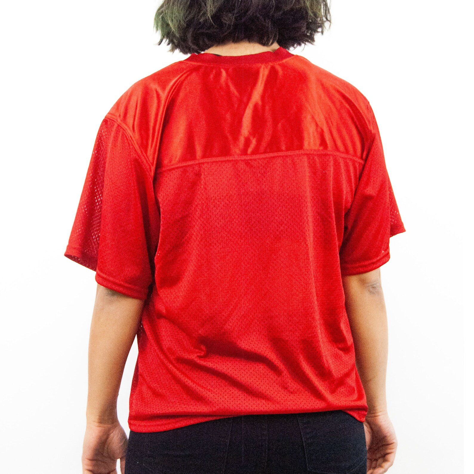 Y2K Blank Red Mesh Football Jersey Tee S / M / L Etsy