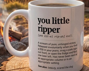 You Little Ripper Aussie Slang Definition Mug Legend Compliment White Ceramic Coffee Cup