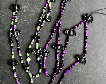 Bats! - Cellphone Beaded Wrist Strap
