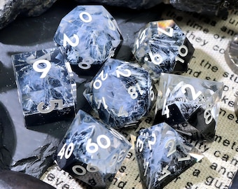 Juego de dados de resina para Dungeons and Dragons, dados para regalos de DnD, dados de resina