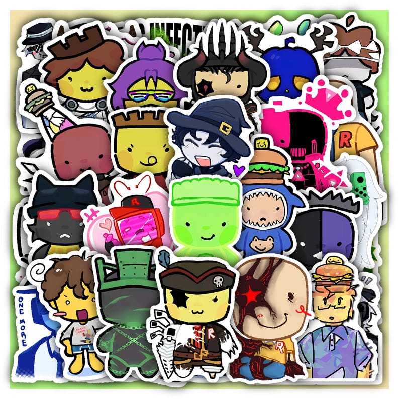 Forsaken Game Sticker Sheet -dark Fantasy Horror Vinyl Decals 40 ...