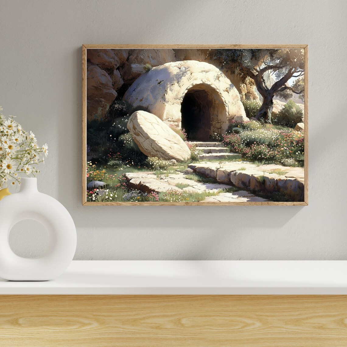 The Tomb is Empty Wall Art, He is Risen Resurrection Print, Jesus ...
