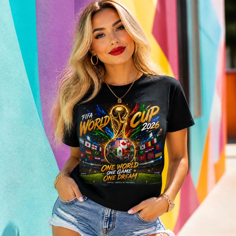 FIFA World Cup 2026 Trophy Tee | Unisex Worldcup USA, Canada and Mexico Football Shirt, Camiseta Copa Mundial, Playera Mundial image 6