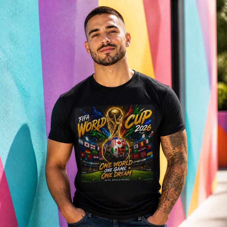 FIFA World Cup 2026 Trophy Tee | Unisex Worldcup USA, Canada and Mexico Football Shirt, Camiseta Copa Mundial, Playera Mundial image 5