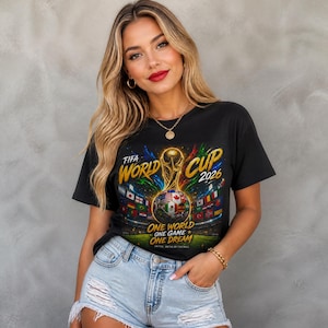FIFA World Cup 2026 Trophy Tee | Unisex Worldcup USA, Canada and Mexico Football Shirt, Camiseta Copa Mundial, Playera Mundial image 2