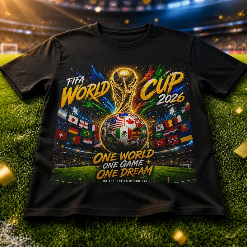 FIFA World Cup 2026 Trophy Tee | Unisex Worldcup USA, Canada and Mexico Football Shirt, Camiseta Copa Mundial, Playera Mundial image 3