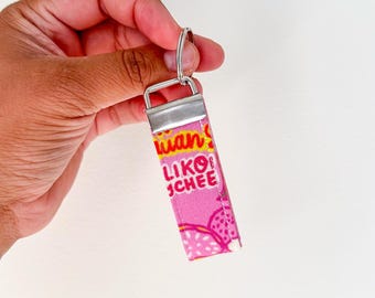ミニキーホルダーリストレット｜ハワイアンファブリック｜キーホルダー