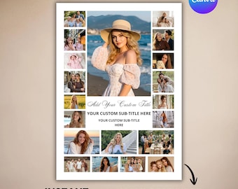 Editable 20-Photo Collage Canva Template, Any Occasion Memory Display (Digital Download)