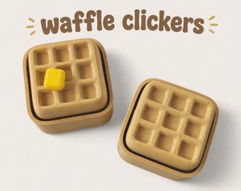 Golden & Crisp: The Ultimate Waffle Fidget Clicker Set