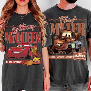 Lightning McQueen Tow Mater T-Shirt, Radiator Springs Disneyland Trip Tee image 1