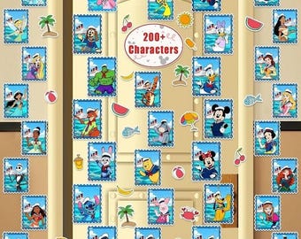 Imán de sellos personalizados de personajes de Disneyland para cruceros, sellos de Mickey y sus amigos de Toy Story, princesa de Zootopia 2, imán de Disneyland Cruise Line