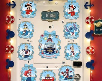 Custom Name Disneyland Cruise Magnet Sailor Theme, Personalized 1st Cruise Door Magnet, Disneyland Wish Dream Fantasy Magic Treasure 2026