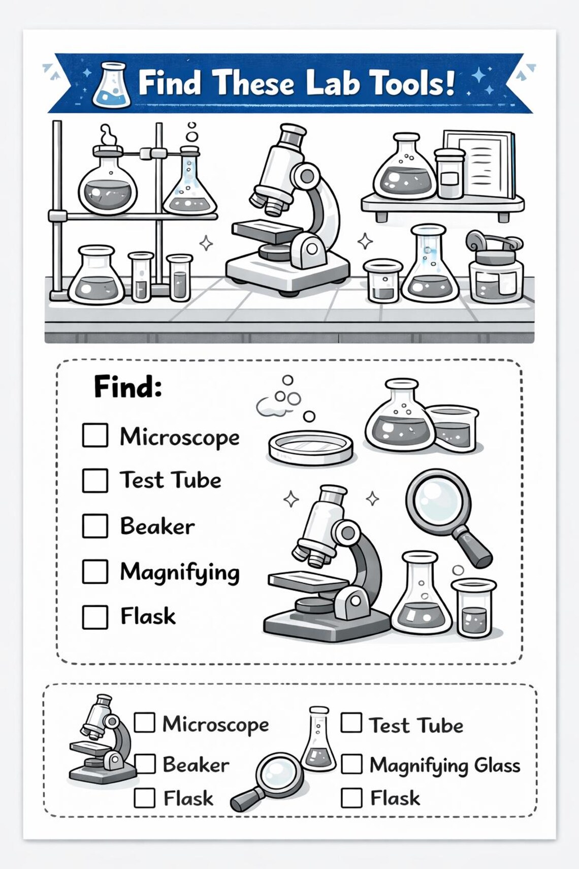 Science Lab Coloring Pages for Kids Printable PDF - Etsy Canada