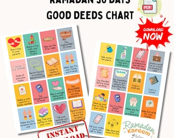 Ramadan Good Deeds Chart for Kids – Islamic Activity Tracker (PDF Printable)