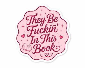 Spicy Book Lover Sticker, Romance Reader Kindle Decal, Bookish Laptop Sticker, Waterproof Vinyl Reader Accessory, Cozy Bookworm Gift.