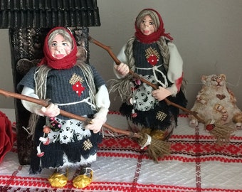 Kitchen Witch doll, Kitchen Witch, Kitchen Witch with broom