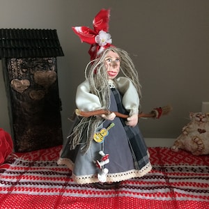 Kitchen Witch doll, Kitchen Witch, Kitchen Witch with broom, Dolls - Kitchen Witch