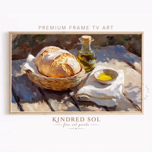 Artisan Bread and Olive Oil, Farmhouse Kitchen Samsung Frame TV Art (Digital Download) 795