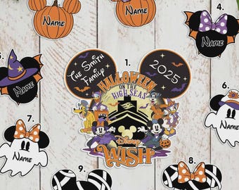 Personalized  Halloween On The High Seas Magnets, Family Cruise, Halloween Cruise Door Magnet for Cruise Ship Stateroom Door
