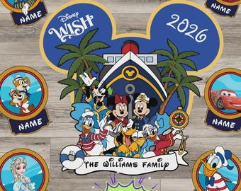 Disney Cruise Door Magnet, Personalized (Custom Cabin Sign)
