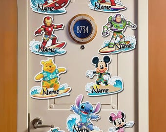 300種類以上のディズニーキャラクターのサーフィンマグネット、ディズニークルーズサマーミッキー＆カンパニーマグネット