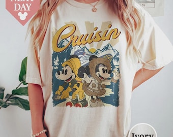 Camiseta de Disney Cruise Line Alaska, camiseta Disney Cruisin, camiseta de Mickey y Minnie Disney Alaska Cruise, camiseta Disney Wonder Family Cruise 2026