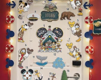 Personalized Disney Alaska Cruise Door Magnet, Bear Moose Whale Stateroom Door Sign, Mickey Winter Balloon, Custom Family Magic Trip Decor