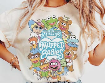 Camiseta vintage de los Muppets Babies de Disney, camisetas familiares de The Muppets Show, atuendo para viaje a Disneyland WDW, camiseta retro a juego, camiseta Comfort Colors