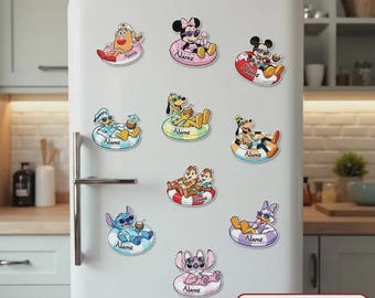 Personalized Disney Mickey and Friends Cruise Door Magnet, Disney Cruise Line Custom Name Stateroom Decoration, Disney Trip Magnet